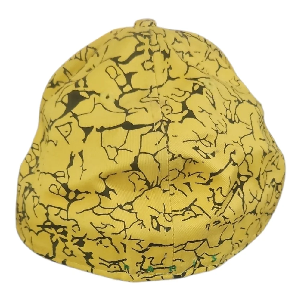 KENZO X NEW ERA | 59FIFTY Yellow/Black Marble Print Green Logo Fitted Hat 7 1/2